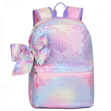 Newest School College Bags Colorful Sequin Backpack For Teenager Girls